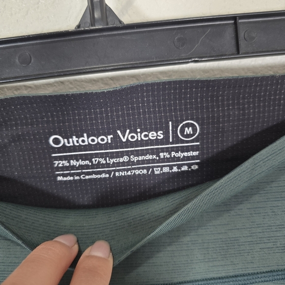 Outdoor Voices M Womens Warmup Legging 3/4 Length Hunter Green‎ - Picture 4 of 7